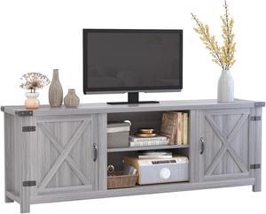 Homall 58 Barn Door TV Stand Media Console Center Industrial Style for TVs up to 65" (Gray)