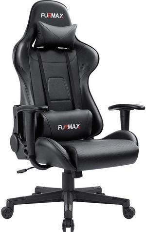Furmax Gaming Office Chair Ergonomic High-Back Racing Style Adjustable Height Executive Computer Chair, PU Leather Swivel Desk Chair (Black)