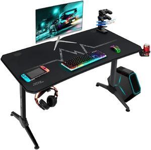 Designa Computer Desk Racing Style, 47 inch Gaming Desk, Writing Home Office Desk with Free Mouse Pad, USB Handle Rack, Cup Hold