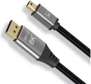 Cablecc 200CM 8K 60hz DisplayPort 1.4 Cable Ultra-HD UHD 4K 144hz Mini DP to DP Cable 7680*4320 for Video PC Laptop TV Cablecc 200CM 8K 60hz DisplayPort 1.4 Cable Ultra-HD UHD 4K 144hz Mini DP to DP Cable 7680*4320 for Video PC Laptop TV