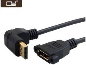 CY DisplayPort Display Port Male to Female 90 Degree Up Angled Extension Cable DP-015-UP CY DisplayPort Display Port Male to Female 90 Degree Up Angled Extension Cable DP-015-UP