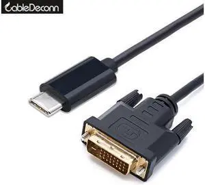 Cabledeconn Thunderbolt 3 dvi Cable usb c USB 3.1 Type-C to dvi Adapter for New Macbook pro 2017 2016 dell xps Samsung Galaxy S8