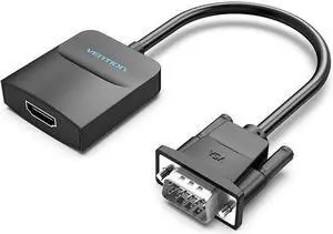 VGA to HDMI Adapter with Audio (PC VGA Source Output to TV/Monitor with HDMI Connector) VENTION 1080P VGA to HDMI Adapter Cable for Computer Desktop Laptop PC Monitor HDTV (1.5FT/0.5M)