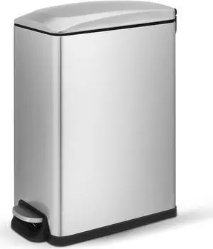 12.9 Gallon  Slim Stainless Steel Trash Can