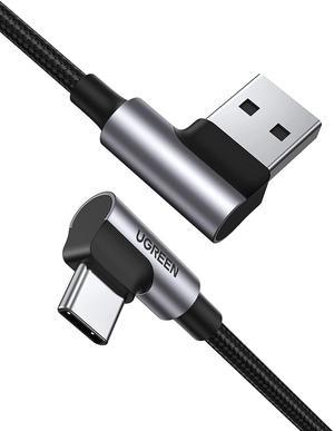 UGREEN USB C Cable 90 Degree Type C Cable 18W Fast Charging USB A to USB C Cable Right Angle Compatible with iPad Mini 6Galaxy S21 S20 Note20 S21 Z Flip 3 Z Fold Pixel PS5 GoPro Hero 8 Switch 3ft