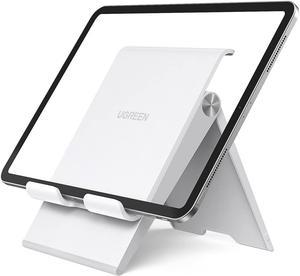 UGREEN Tablet Stand Holder Foldable Desktop Stand Protable Holder Adjustable Charging Dock Compatible for Phones, iPad, iPad Pro 11 Inch, iPad Mini 5 4 3 2, iPad Air, Nintendo Switch White