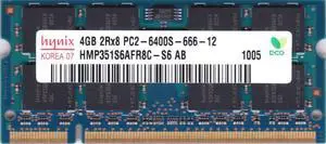 Hynix 4GB DDR2 Memory SO-DIMM 200 pin PC2-6400S 800MHz HMP351S6AFR8C-S6