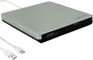 Yaeonku External CD DVD Drive, USB 3.0 Type-C Portable CD DVD +/-RW Drive, DVD/CD ROM Rewriter Burner Writer, Compatible with Laptop Desktop PC Windows Linux OS Mac Yaeonku External CD DVD Drive, USB 3.0 Type-C Portable CD DVD +/-RW Drive, DVD/CD ROM Rewriter Burner Writer, Compatible with Laptop Desktop PC Windows Linux OS Mac