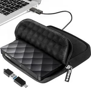 External DVD Drive USB 3.0 Type-C Portable CD DVD +/-RW Drive for Laptop DVD Player CD ROM Rewriter Burner Compatible with Laptop Desktop PC with Protective Carrying Case External DVD Drive USB 3.0 Type-C Portable CD DVD +/-RW Drive for Laptop DVD Player CD ROM Rewriter Burner Compatible with Laptop Desktop PC with Protective Carrying Case