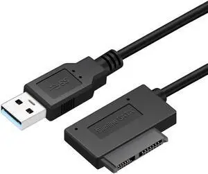 TXY USB 2.0 to Mini Sata II 7+6 13Pin Adapter Converter Cable Steady Style for Laptop CD/DVD ROM Slimline Drive HDD Caddy TXY USB 2.0 to Mini Sata II 7+6 13Pin Adapter Converter Cable Steady Style for Laptop CD/DVD ROM Slimline Drive HDD Caddy