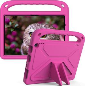 Fire HD 10 2021 11th Gen Kids case with Handle Stand Fire HD 10 2021 11th Gen EVA Kid-Proof Rugged Shockproof Full Cover Fire HD 10 2021 11th Gen Case for Boy Girl Kids (Rose)