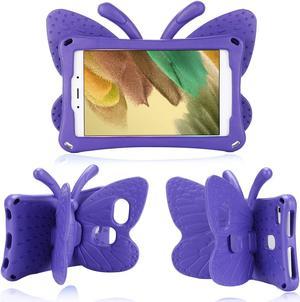 Moto Tab G20 8.0 2021 Pretty Butterfly Case for Kids Girl Light Safe EVA Foam Full Cover Sturdy Moto Tab G20 Kids case with Stand Pencil Holder Shockproof Rugged case for Motorola Tab G20(Purple)