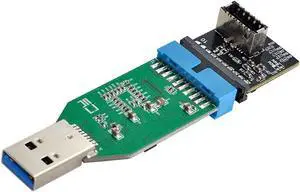 Type-E Front Panel Socket Key-A USB 3.1 Female to USB 3.0 20 Pin Female Header to USB 3.0 Type-A Male Extension Adapter