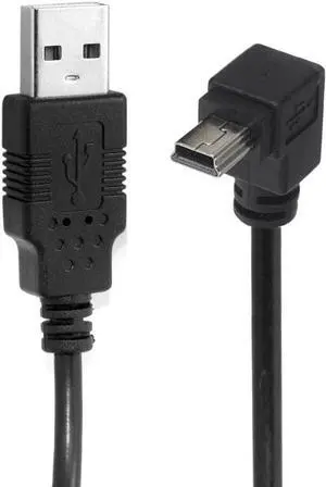 Mini USB to USB Cable 5pin USB-A to Mini USB-B Data Cable Up Angled