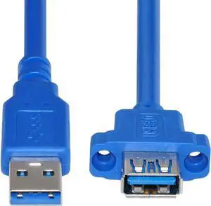 USB 3.0 Extension Cable,USB 3.0 Type A Male to Female Extension Cable with Panel Mount Screws Holes