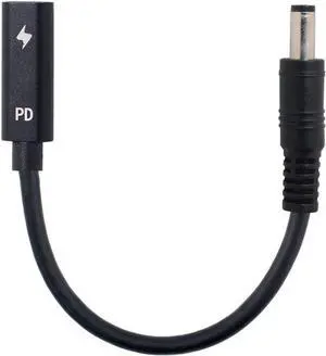 Type C USB-C Female Input to DC 5.5x2.1mm Cable fit for Laptop DC 19.5V Type C USB-C Female Input to DC 5.5x2.1mm Cable fit for Laptop DC 19.5V