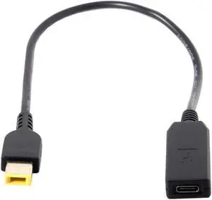 USB 3.1 Type C USB-C to Rectangle 11.0x4.5mm PD 65W Emulator Trigger Cable for Laptop Thinkpad X1 Carbon X240 X250 Square Power Charge 65W PD USB Type-C
