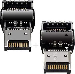 2pcs Type-E USB 3.1 Front Panel Header Male to Female Motherboard Extension Data Adapter