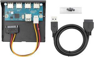USB 3.0 HUB 4 Ports Front Panel to Motherboard 20Pin Connector Cable for 3.5" Floppy Bay Disk Drive Caddy