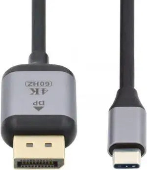 USB C to Displayport Adapter 4K for Monitor Laptop DP Displayport to USB C Cable,USB3.1 Type-C Source to Displayport Sink Displays 1.8m