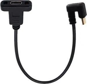 Type C USB-C USB 3.1 Male 180 Degree U Shape Back Angled to Type C USB-C USB 3.1 Female Extension Data Cable 30cm Type C USB-C USB 3.1 Male 180 Degree U Shape Back Angled to Type C USB-C USB 3.1 Female Extension Data Cable 30cm