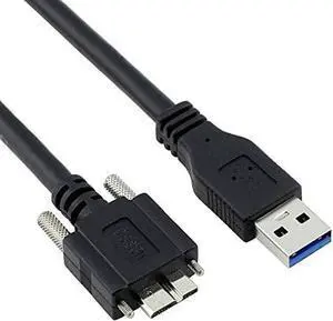 3M USB to Micro USB Cable with Mount Panel Screw USB 3.0 A Type Cable Male to Micro USB 3.0 B Male Cable for Hard Disk Mobile Phone