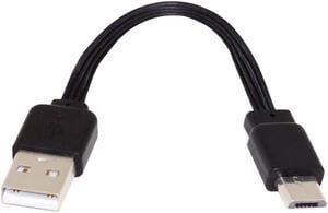 USB 2.0 Type-A Male to Micro USB Male Data Flat Slim FPC Cable for FPV & Disk & Phone 13cm
