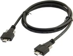 Type-C USB 3.1 USB-C Male to Male Type-C USB 3.1 USB-C with M2 Screws Locking Panel Mount Type 10Gbps Data Cable 1.2M