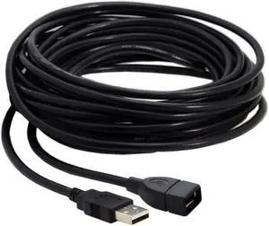 USB Type-A Female to USB 2.0 Male Data Extension Cable for Hard Disk & Scanner & Printer 5m Black
