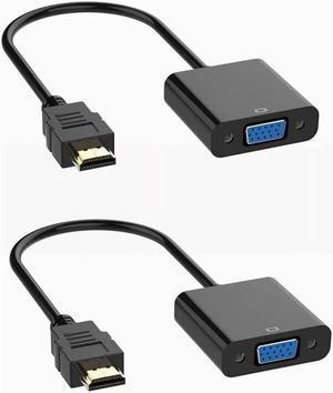 HDMI to VGA Adapter, HDMI Male to VGA Female Connector,Computer Connectors to Monitors Cable,for Computer, Desktop, PC, Monitor, Projector, HDTV, Chromebook, Raspberry Pi, Roku,PS4,Xbox