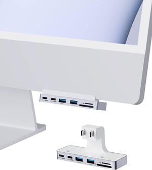 Hagibis iMac Hub with USB C 3.1, USB 3.0 Ports and SD/Micro SD Card Reader, USB-C Clamp Hub USB C Docking Station for 2021 iMac 24 inch (Without HDMI)