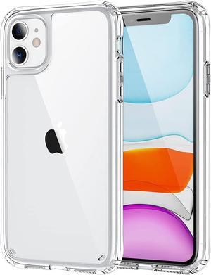 Clear Case for iPhone 11, Transparent Crystal TPU Phone Cases Cover for iPhone 11 (2019) 6.1-Inch, Anti-Yellowing/Hard PC Back/Shockproof Bumper Cover/Anti-Scratch