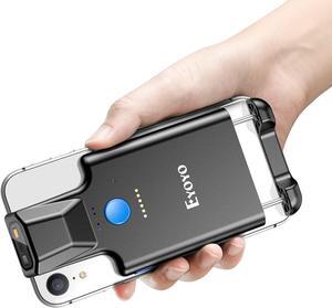 Eyoyo Bluetooth QR Code Scanner, Back Clip Phone Barcode Scanner, Superior 1D 2D Bar Code Reader Scanning with 1600mAh Rechargeable Battery Compatible with Android, iPad, iPhone for Inventory Library