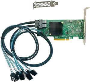 LSI 9300-8i RAID Controller Card PCI E 3.0 12Gbps HBA IT Mode ZFS FreeNAS unRAID + 2 SFF-8643 SATA Cable RAID Expander