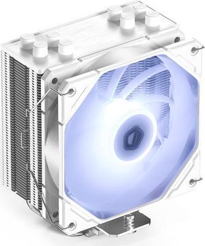 ID-COOLING SE-224-XTS White CPU Cooler For Desktop 4 Heatpipes CPU Air Cooler White LED Light 120mm PWM Fan CPU Fan for Intel LGA1700/115X/1200; AMD AM4/AM5