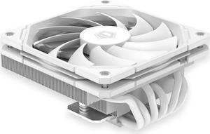 ID-COOLING IS-67-XT White 67mm Height Low Profile CPU Cooler 6 Heatpipes CPU Air Cooler for HTPCs, ITX, and Small Form Factor Builds, 120x15mm Slim Fan, Support Intel LGA1700/1200/115X, AMD AM5/AM4