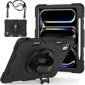 Case for iPad Air 13-inch M2 (2024), Multiple Angle Shockproof Rugged Case with Slide Camera Cover & Pencil Holder, Auto Sleep/Wake,Blue Case for iPad Air 13-inch M2 (2024), Multiple Angle Shockproof Rugged Case with Slide Camera Cover & Pencil Holder, Auto Sleep/Wake,Blue