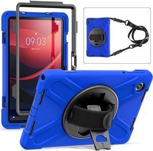 Case for Tab M11 11" 2024 Model TB-330FU for Kids | Heavy Duty Rugged Case with Swivel Stand Hand Strap Shoulder Strap for M11 Tablet | Blue