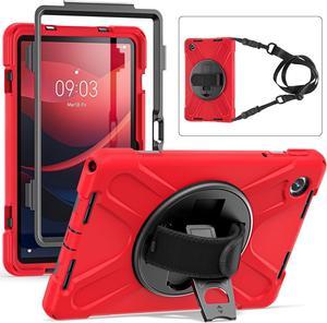 for M11 Tablet Case 2024 for Kids | Shockproof Protective Case Cover with Kickstand & Hand Strap Carrying Strap for Tab M11 11 Inch | Red