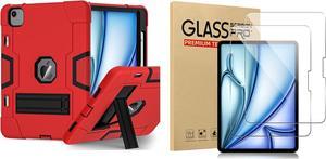 Bundle of iPad Air 11 Inch Case M2 2024 Model and Tempered Glass Scren Protector