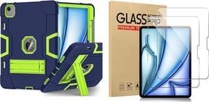 Bundle of iPad Air 11 Inch Case M2 2024 Model and Tempered Glass Scren Protector