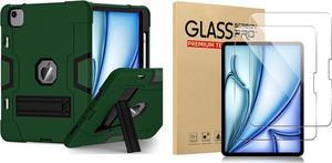 Bundle of iPad Air 11 Inch Case M2 2024 Model and Tempered Glass Scren Protector