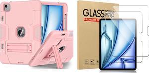 Bundle of iPad Air 11 Inch Case M2 2024 Model and Tempered Glass Scren Protector