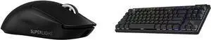 G Pro X Superlight 2 Lightspeed Wireless Gaming Mouse + G Pro X TKL Lightspeed Wireless Gaming Keyboard (Linear) Bundle - Black