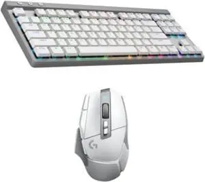 G502 X Lightspeed Wieless Gaming Mouse & G515 Lightspeed TKL Wireless Gaming Keyboard, Fully Programmable RGB Low-Profile Gaming Keyboard & Wireless Mouse Combo \u2013 PC/Mac - White