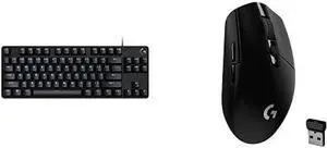 G413 TKL SE Mechanical Gaming Keyboard + G305 Lightspeed Wireless Gaming Mouse - Black