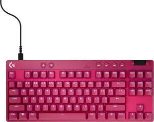G PRO X TKL Rapid Tenkeyless Wired Gaming Keyboard with Magnetic Analog Switches, Rapid Trigger Mode, Adjustable Actuation, and Customizable RGB Lighting - Megenta