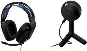 G335 Wired Gaming Headset + Yeti Orb RGB Gaming Microphone with LIGHTSYNC, USB Mic - Black