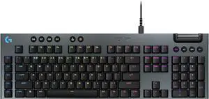 G915 X Low-Profile Wired Mechanical Gaming Keyboard, Double-Shot PBT Keycaps, Fully Programmable Keys, RGB Lighting, Aluminum Finish, GL Brown Tactile Switches - PC/Mac