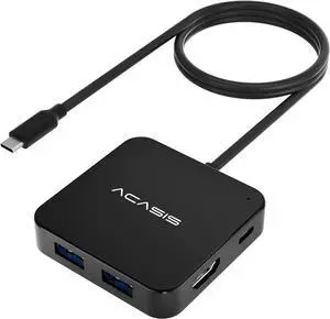 USB C Hub, Multi-Port USB Type-C Hub with 4K HDMI, Power Delivery 100 W | 3 USB 3.0 Port | 1 Type-C 3.0 Port | USB Splitter Adapter for MacBook, Mac Mini, XPS, Laptop (2FT)